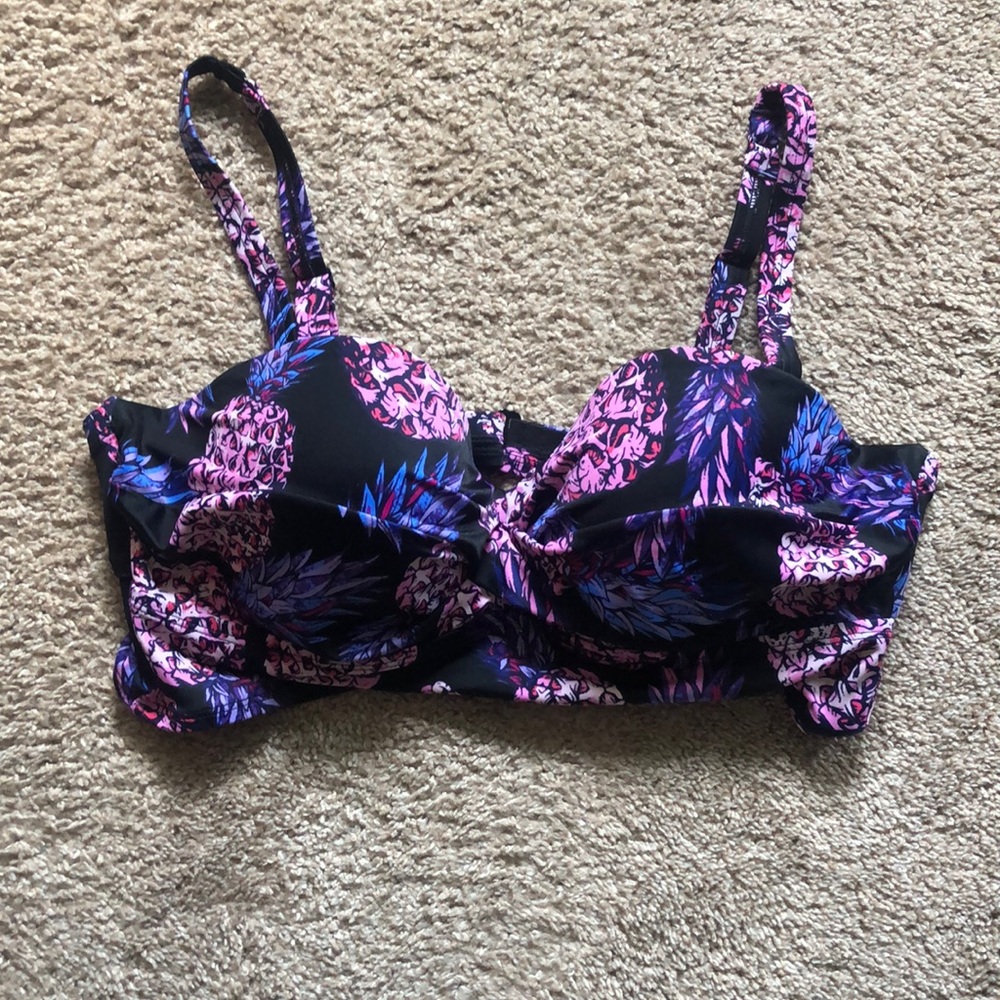 Torrid Black Pineapple Bikini Top